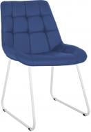 Стул обеденный Nowy Styl NICOLE CFS WHITE (BOX-1) SQR ECO-22 синий / белый