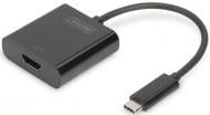 Адаптер Digitus USB-C - HDMA UHD 4K M/F 0,15 м чорний (DA-70852)