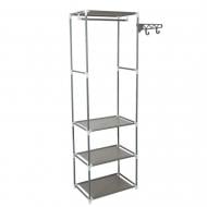 Вешалка для одежды Supretto 550х1750x370 мм на 4 полки напольная (5936) серый