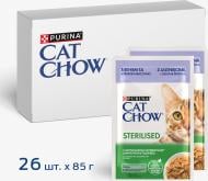 Корм вологий для стерилізованих котів Cat Chow by Purina з ягням та зеленою квасолею у підливці 26 шт. 85 г