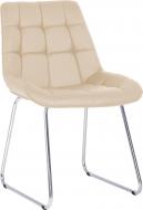 Стул обеденный Nowy Styl NICOLE CFS CHROME (BOX-1) SQR ECO-07 молочный / хром