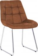 Стул обеденный Nowy Styl NICOLE CFS CHROME (BOX-1) SQR ECO-21 коричневый / хром