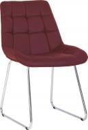Стул обеденный Nowy Styl NICOLE CFS CHROME (BOX-1) SQR ECO-28 бордовый / хром