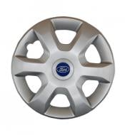 Колпак для колес A&K Ford A132(лого наклейка) R15" 4 шт. серебряный