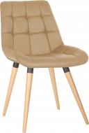 Стул обеденный Nowy Styl NICOLE WOOD ANTR (BOX-1) SQR БУК 1.007 ECO-01 бежевый / бук/антрацит