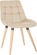 Стул обеденный Nowy Styl NICOLE WOOD ANTR (BOX-1) SQR БУК 1.007 ECO-07 молочный / бук/антрацит