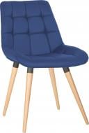 Стул обеденный Nowy Styl NICOLE WOOD ANTR (BOX-1) SQR БУК 1.007 ECO-22 синий / бук/антрацит