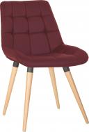 Стул обеденный Nowy Styl NICOLE WOOD ANTR (BOX-1) SQR БУК 1.007 ECO-28 бордовый / бук/антрацит