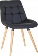 Стул обеденный Nowy Styl NICOLE WOOD ANTR (BOX-1) SQR БУК 1.007 ECO-30 черный / бук/антрацит