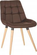 Стул обеденный Nowy Styl NICOLE WOOD ANTR (BOX-1) SQR БУК 1.007 ECO-31 темно-коричневый / бук/антрацит