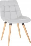 Стілець обідній Nowy Styl NICOLE WOOD ANTR (BOX-1) SQR БУК 1.007 ECO-50 білий / бук/антрацит