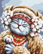 Картина за номерами Преміум Киця Зима ©Маріанна Пащук PBS53412 40х50 см Brushme