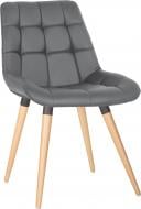 Стул обеденный Nowy Styl NICOLE WOOD ANTR (BOX-1) SQR БУК 1.007 ECO-70 серый / бук/антрацит