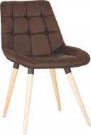 Стул обеденный Nowy Styl NICOLE WOOD ANTR (BOX-1) SQR БУК 1.018 ECO-31 темно-коричневый / дуб сонома/антрацит