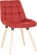 Стул обеденный Nowy Styl NICOLE WOOD ANTR (BOX-1) SQR БУК 1.018 ECO-90 красный / дуб сонома/антрацит