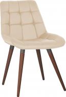 Стул обеденный Nowy Styl NICOLE WOOD ANTR (BOX-1) SQR БУК 1.031 ECO-07 молочный / орех/антрацит