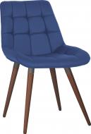 Стул обеденный Nowy Styl NICOLE WOOD ANTR (BOX-1) SQR БУК 1.031 ECO-22 синий / орех/антрацит