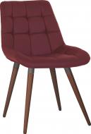 Стул обеденный Nowy Styl NICOLE WOOD ANTR (BOX-1) SQR БУК 1.031 ECO-28 бордовый / орех/антрацит