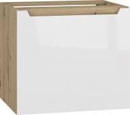 Тумба подвесная Грейд нижняя 600х530х464 МС Дакота дуб артизан/фасад белая эмаль