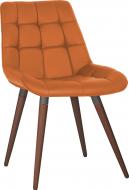 Стул обеденный Nowy Styl NICOLE WOOD ANTR (BOX-1) SQR БУК 1.031 ECO-72 оранжевый / орех/антрацит