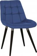 Стул обеденный Nowy Styl NICOLE WOOD ANTR (BOX-1) SQR БУК 1.043 ECO-22 синий / черный/антрацит