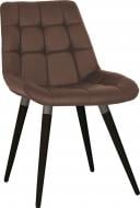 Стул обеденный Nowy Styl NICOLE WOOD ANTR (BOX-1) SQR БУК 1.043 ECO-31 темно-коричневый / черный/антрацит