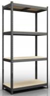 Стеллаж 1800x700x300 мм Меткас Бюджет антрацит МДФ полки 4 шт. крашенный