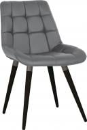 Стул обеденный Nowy Styl NICOLE WOOD ANTR (BOX-1) SQR БУК 1.043 ECO-70 серый / черный/антрацит