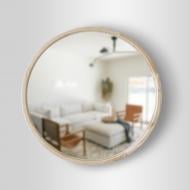 Зеркало настенное Luxury Wood Perfection Slim ясень White D700 мм