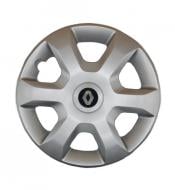 Колпак для колес A&K Renault A132(лого наклейка) R15" 4 шт. серебряный