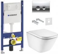 Система инсталляции Geberit Duofix 458.126.00.1 + Delta21 115.125.21.1 хром + унитаз ROCA Gap A34H47C000