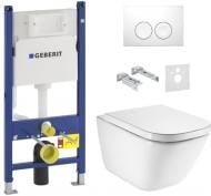 Система инсталляции Geberit Duofix 458.126.00.1 + Delta21 115.125.11.1 белая + унитаз ROCA Gap A34H47C000