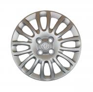 Ковпак для коліс A&K Renault A161(лого пластик) R15" 4 шт. срібний