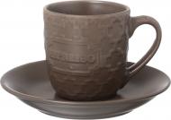 Чашка з блюдцем Strong Espresso 105 мл коричнева