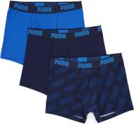 Трусы Puma BOXER LOGO AOP 3P BLUE 93554702 р.S синий