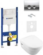 Система инсталляции Geberit Duofix 458.126.00.1 + Delta21 115.125.21.1 хром + унитаз Villeroy & Boch Omnia Architectura 5684HR01