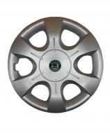Колпак для колес A&K Skoda A149(лого наклейка) R16" 4 шт. серебряный