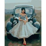 Картина по номерам Девушка в стиле ретро 953979 40x50 см Santi