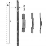 Смуга Артдеко 33.113 Прокат з отворами 2000х15х2 мм