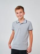 Поло для мальчиков Smil р.146 серый меланж 114115