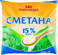 Сметана Галичина 15% 370 г Сметана Галичина 15% 370 г