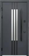 Двері вхідні Двері Комфорту Котедж склопакет антрацит 2050х860 мм праві