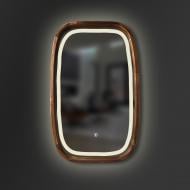 Зеркало со встроенной подсветкой Luxury Wood New Art Slim LED орех натуральный 550x850 мм