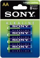 Батарейка Sony AA (пальчиковые) 4 шт. (bat SONY LR 6 Alkali)