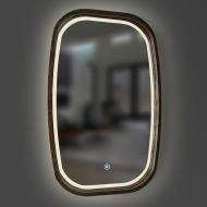 Зеркало со встроенной подсветкой Luxury Wood New Art Slim LED ясень Venge 550x850 мм