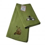 Набор полотенец кухонных сувенирных Кофе №3 2 шт. олива