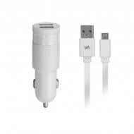 Зарядний пристрій — адаптер прикурювача-USB RivaCase USB, 2 порти VA4223 WD1 (White)