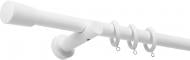 Карниз Vivendi одинарний укомплектований d28 мм 160 см білий