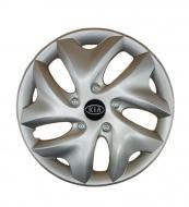 Колпак для колес A&K Kia A122(лого наклейка) R15" 4 шт. серебряный