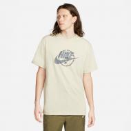 Футболка Nike M NSW SPU GPX SS TEE DX1661-206 р.M бежевый